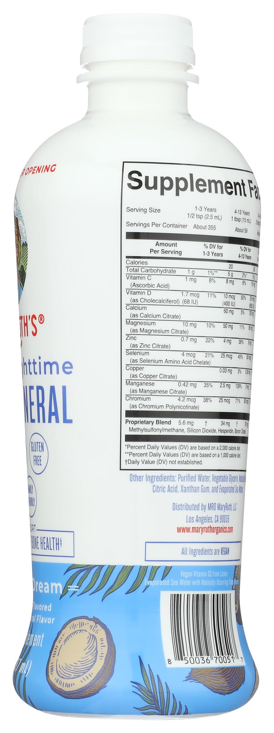 MaryRuth's Liquid Nighttime Multimineral Coconut Dream 32oz 3 Pack Exp 07/2026