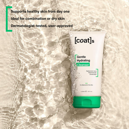 COATS Gentle Hydrating Cleanser [5oz] – Moisturizing Face Wash w/Hyaluronic Acid – Preppy Skincare- Fragrance-Free, Vegan, Clean Skincare for Teens, Combo to Dry Skin - 30 Day Supply