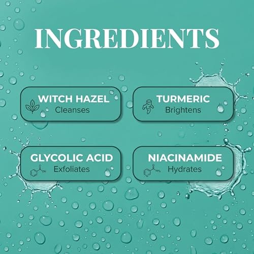 Urban Skin Rx Witch Hazel Brightening & pH Balancing Toner, Exfoliated & Clarifies Clogged Pores, Improves the Appearance of Uneven Skin Tone, Reduces Redness & Brightens Dull Complexions, 4.5 Fl Oz