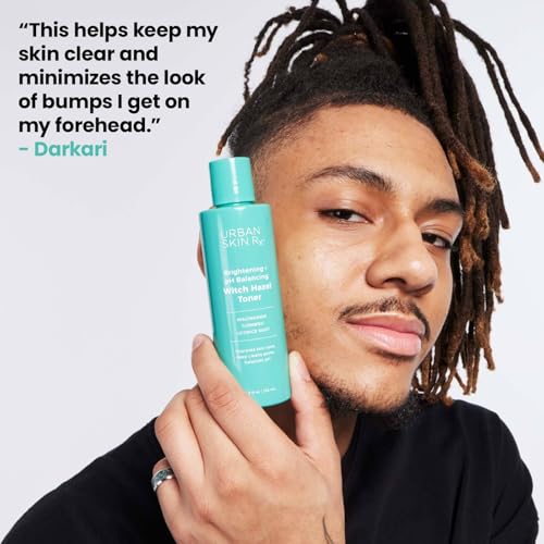 Urban Skin Rx Witch Hazel Brightening & pH Balancing Toner, Exfoliated & Clarifies Clogged Pores, Improves the Appearance of Uneven Skin Tone, Reduces Redness & Brightens Dull Complexions, 4.5 Fl Oz