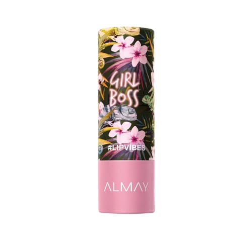 Almay Lip Vibes Lipstick with Vitamin E Oil & Shea Butter, Matte Finish, Hypoallergenic, Girl Boss, 0.14 Oz