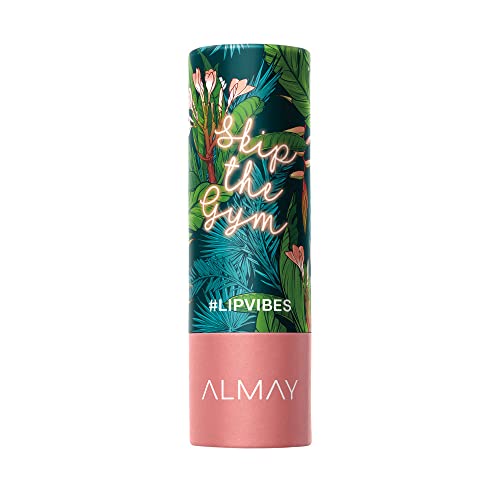 Almay Lip Vibes Lipstick with Vitamin E Oil & Shea Butter, Matte Finish, Hypoallergenic, Skip The Gym, 0.14 Oz
