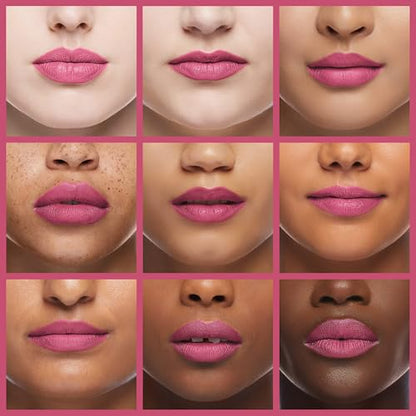 Almay Lip Vibes Lipstick with Vitamin E Oil & Shea Butter, Matte Cream Finish, Hypoallergenic, Dance Now, 0.14 Oz