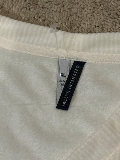 Jaclyn Intimates XL Ribbed Henley Pajama Set Loungewear Bone Cozy Nights 2pc