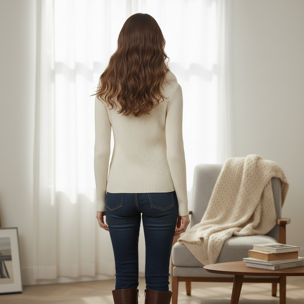 Draper James XS Cream Ribbed Sweater Removable Collar Tie Front Pullover NWOT