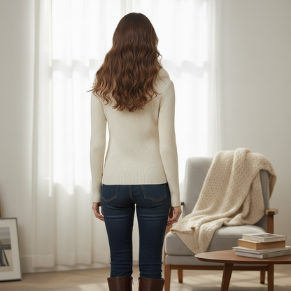 Draper James XS Cream Ribbed Sweater Removable Collar Tie Front Pullover NWOT