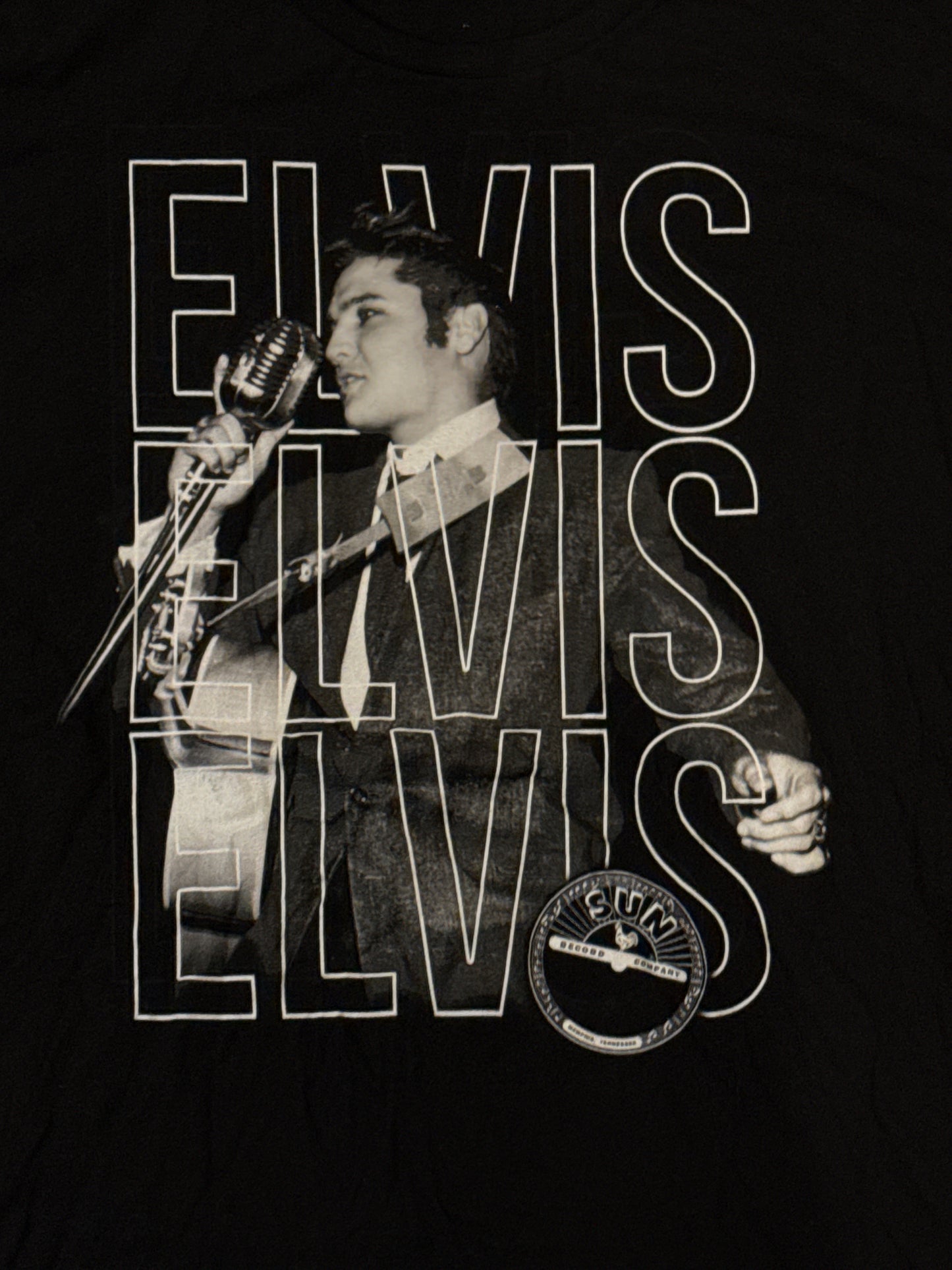 Elvis Presley Men's 2XL Black T-Shirt Graphic Tee King of Rock and Roll NWOT