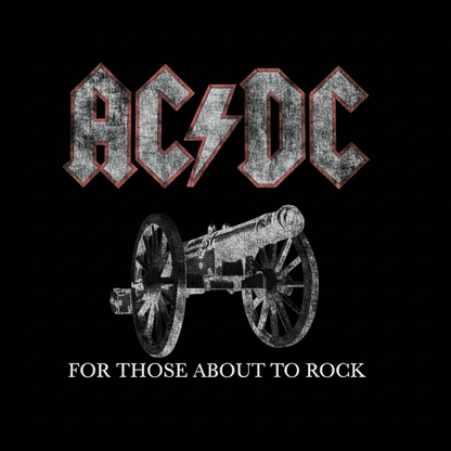AC/DC For Those About To Rock Graphic T-Shirt Men's Size 2XL Black Band Tee NWOT