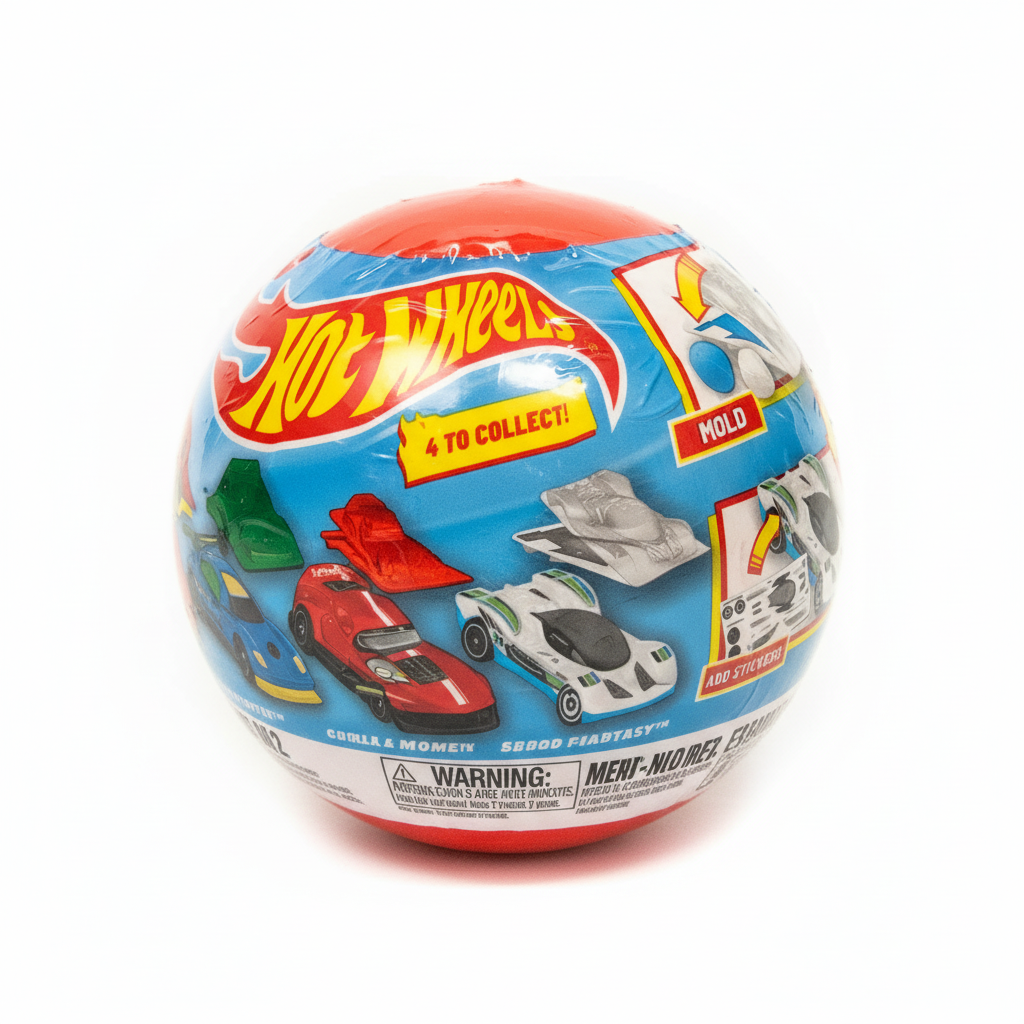 Hot Wheels Surprise Mystery Car Balls 5 Pack - Buildable Toy Cars - Ages 3+