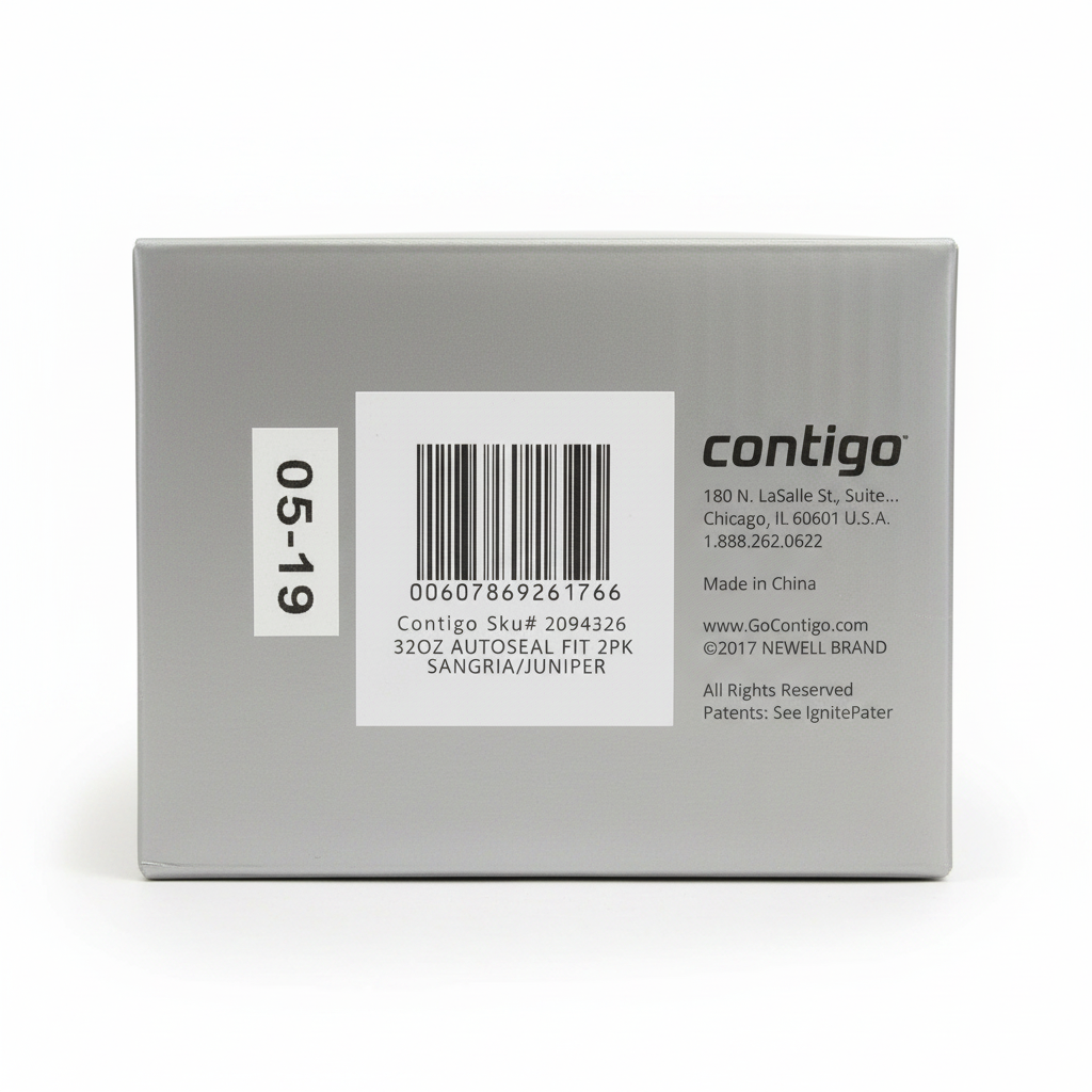 Contigo 32oz AutoSeal Fit Water Bottle 2-Pack Sangria Juniper New Damaged Box