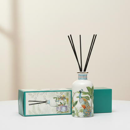 Lavender Reed Diffuser 100ml - Decorative Peacock Ceramic Bottle