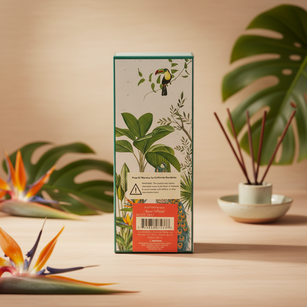 Lavender Reed Diffuser 100ml - Decorative Peacock Ceramic Bottle