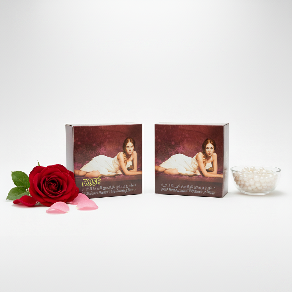 2 Pack Miss Moon Rose Collagen Virginity Soap Whitening Herbal Skin Tightening