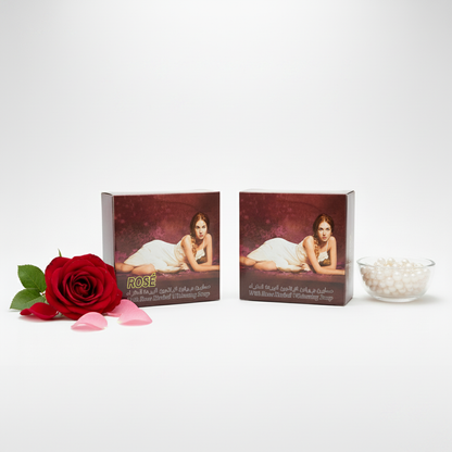 2 Pack Miss Moon Rose Collagen Virginity Soap Whitening Herbal Skin Tightening