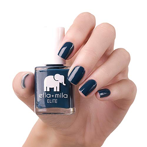 ella+mila Professional, Quick Dry, Long-Lasting & Chip-Resistant Blue Nail Polishes (Mediterranean Mist - 0.45 fl oz)