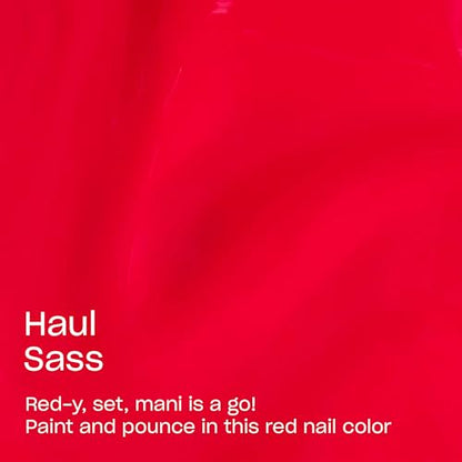 OPI RapiDry Haul Sass | Opaque Bright Red Crème Quick Dry Nail Polish | Vegan, Smudge Proof, Fast Drying