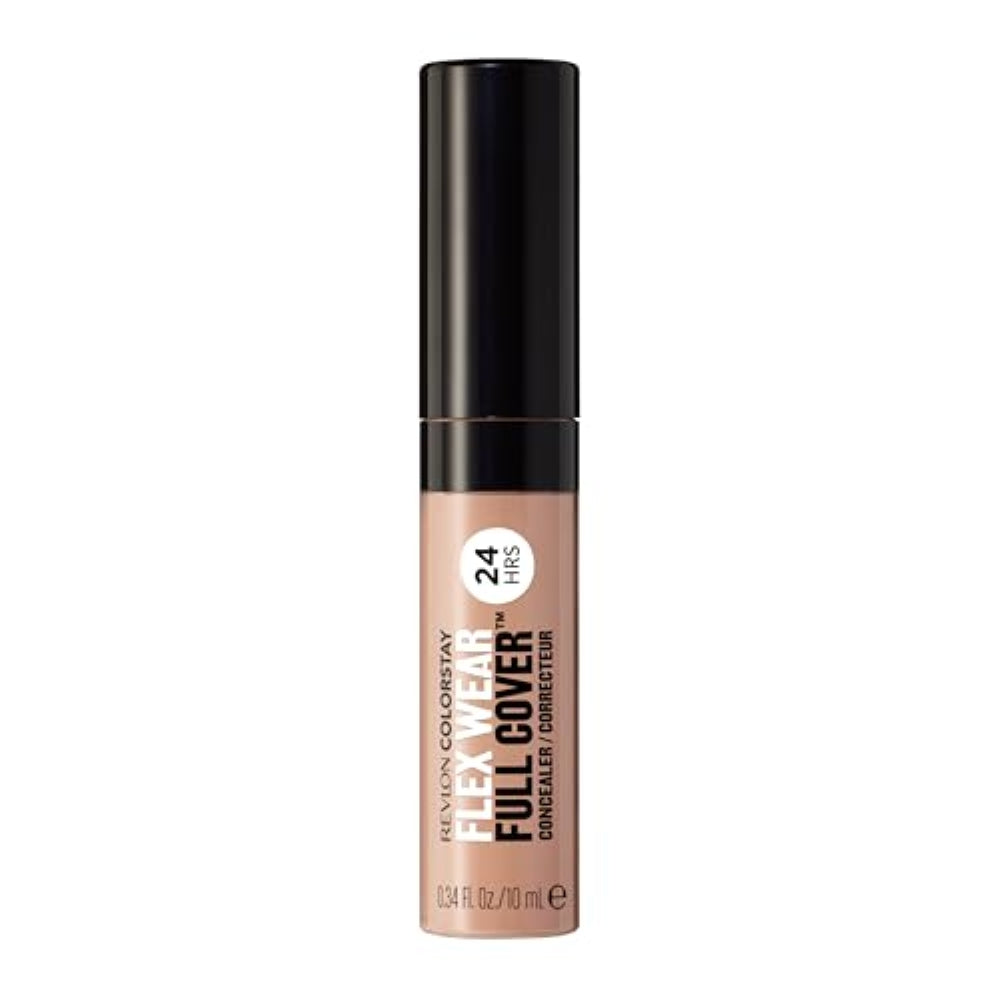 Revlon ColorStay Flex Wear, Full Cover Non-Creasing Concealer, Infused with Hyaluronic Acid & Vitamin E, Flexible Longwear, 055 Latte, 0.34 Fl Oz