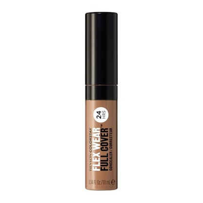 Revlon ColorStay Flex Wear, Full Cover Non-Creasing Concealer, Infused with Hyaluronic Acid & Vitamin E, Flexible Longwear, 070 Nutmeg, 0.34 Fl Oz