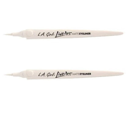 Pack of 2 L.A. Girl Line Art Matte Eyeliner Pen, Pure White GLE715
