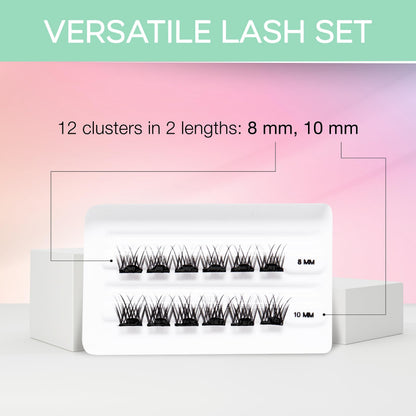 Ardell Press On Pre-Glued Underlash Extensions Wispies Natural 12ct 3 Pack