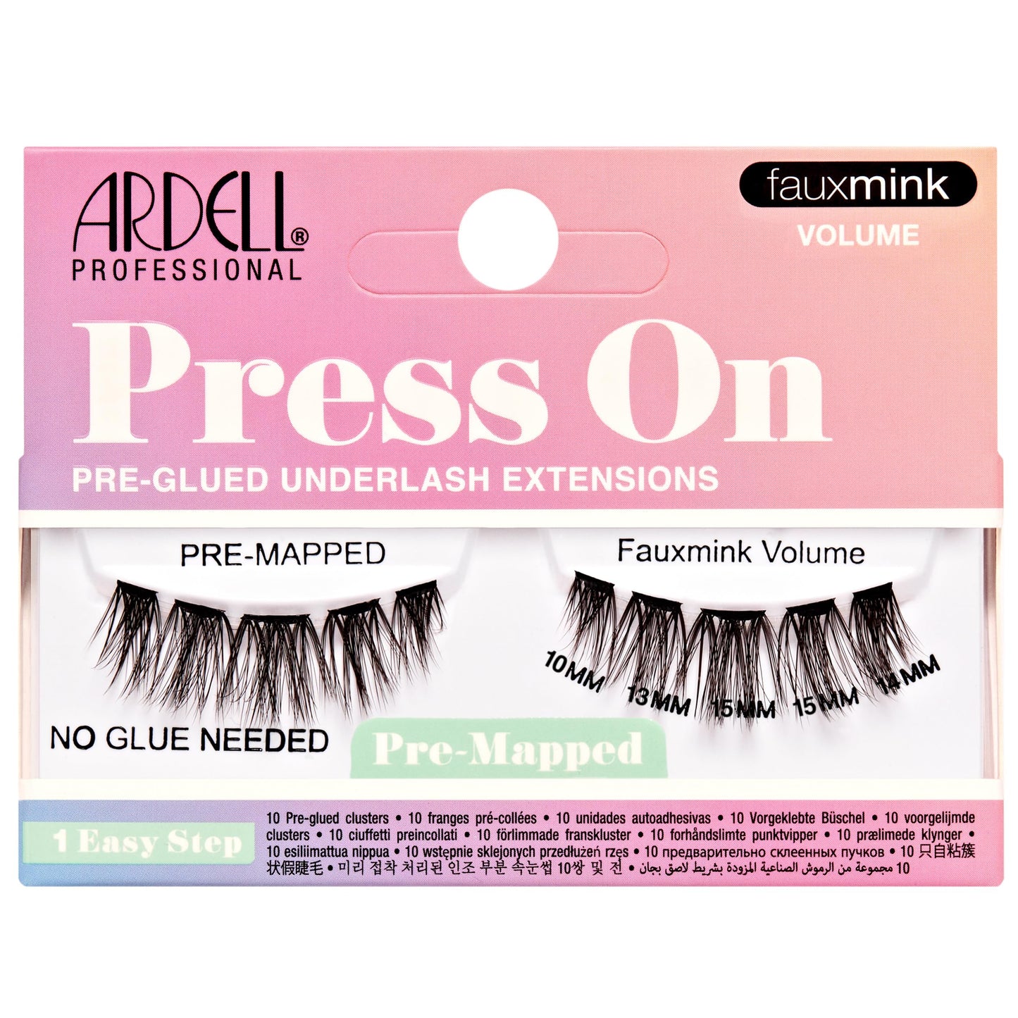 Ardell Press On Lashes Pre-Mapped DIY Clusters Fauxmink Volume 3PK Pre-Glued