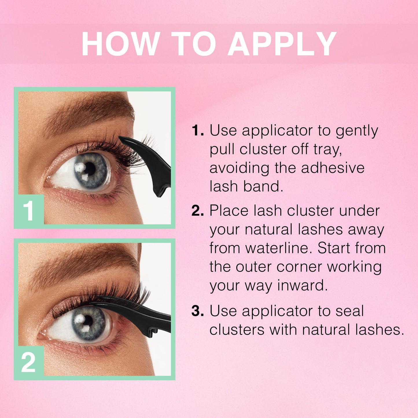 Ardell Press On Lashes Pre-Mapped DIY Clusters Fauxmink Volume 3PK Pre-Glued