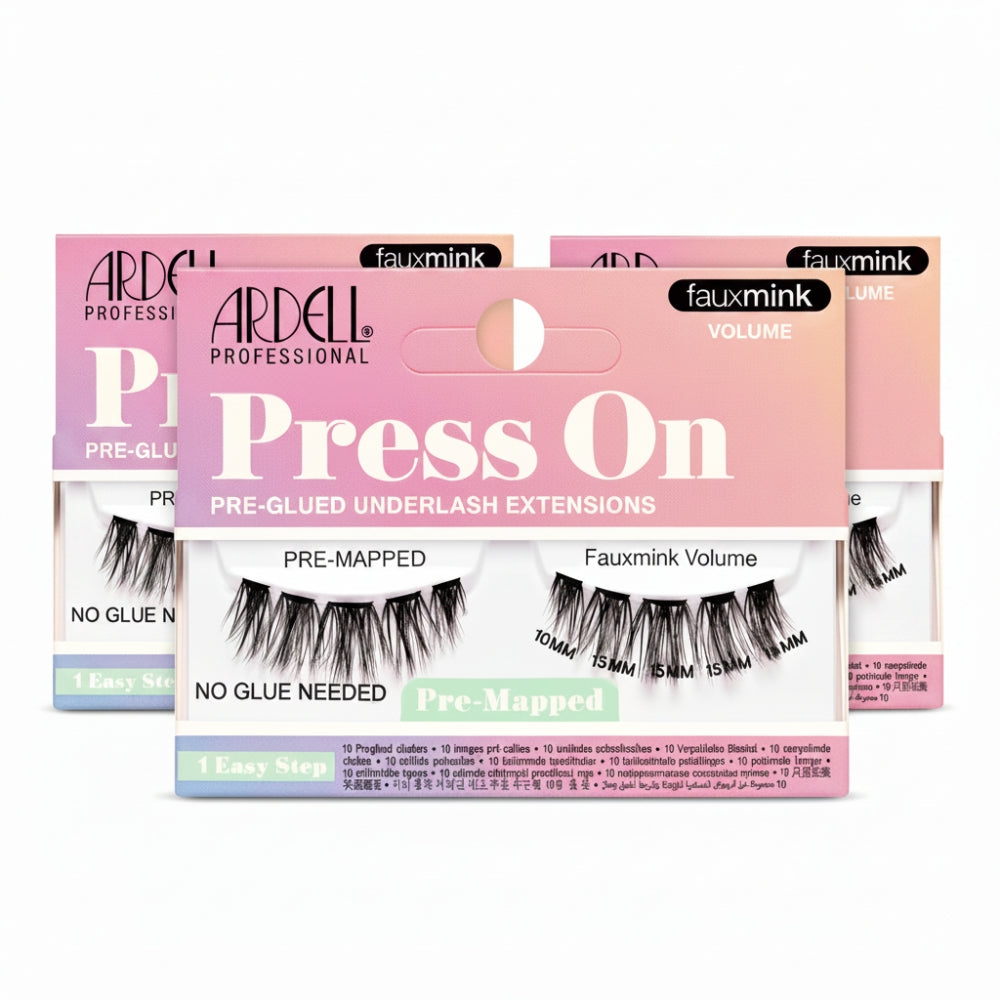 Ardell Press On Lashes Pre-Mapped DIY Clusters Fauxmink Volume 3PK Pre-Glued