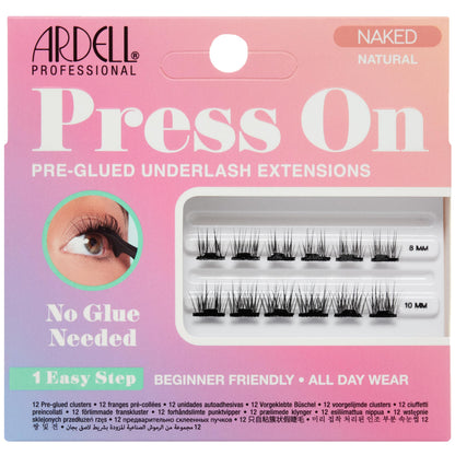 Ardell Naked Press On Underlash Lash Extensions Pre-Glued Natural Clusters 3 Pack