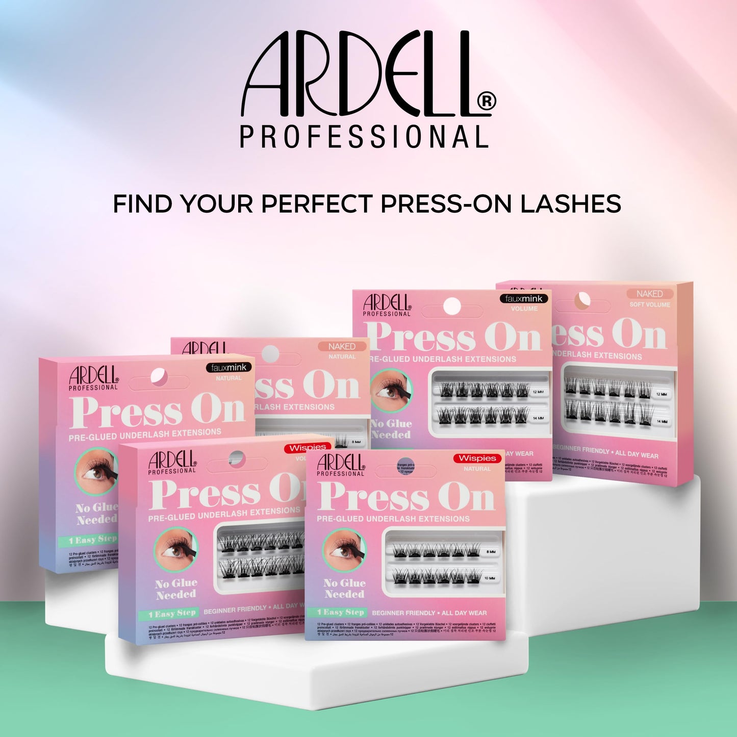 Ardell Naked Press On Underlash Lash Extensions Pre-Glued Natural Clusters 3 Pack