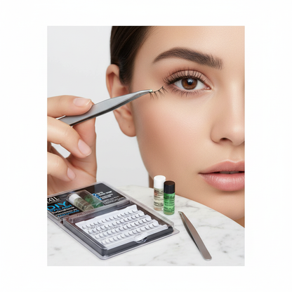 Ardell DIY Eyelash Extension Kit 4 Pack Duralash Knot-Free Individual Lashes Black