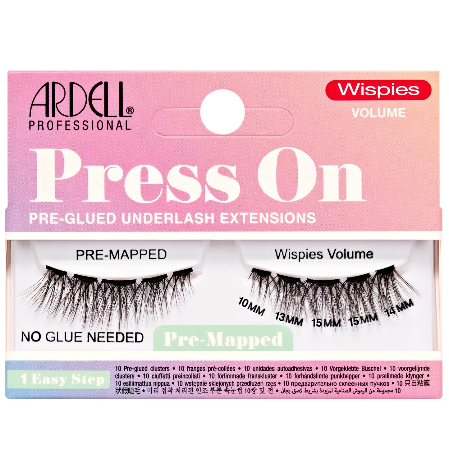 Ardell Press On Lashes Pre-Mapped DIY Lash Clusters - Wispies Volume, Pre-Glued Underlash, Natural Look False Eyelashes, Eyelash Extensions