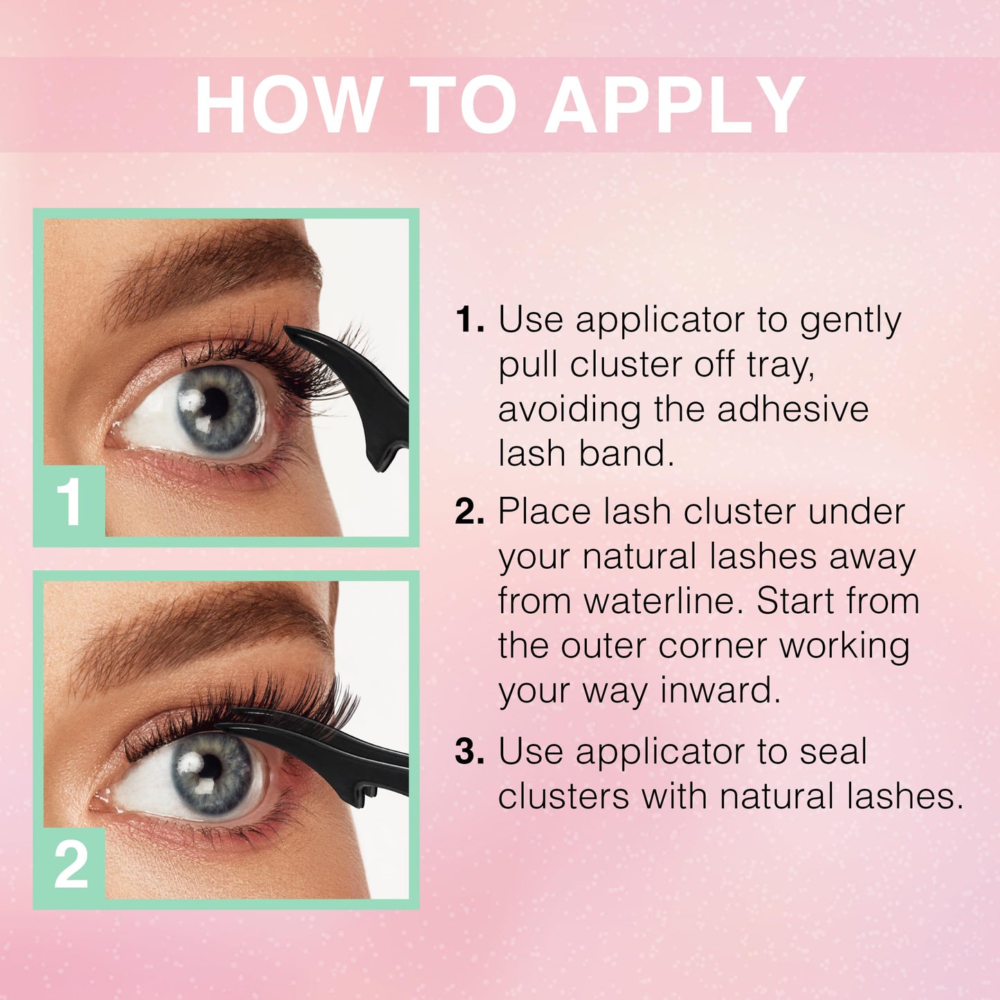 Ardell Press On Lashes Pre-Mapped DIY Lash Clusters - Wispies Volume, Pre-Glued Underlash, Natural Look False Eyelashes, Eyelash Extensions