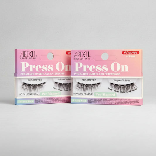 Ardell Press On Lashes Pre-Mapped DIY Lash Clusters - Wispies Volume, Pre-Glued Underlash, Natural Look False Eyelashes, Eyelash Extensions