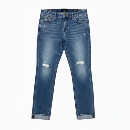 Kenneth Cole Jess Skinny Jeans Size 6 NWT Distressed Medium Wash 10 Rise 27 Ins