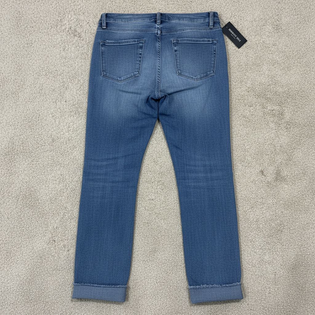 Kenneth Cole Jess Skinny Jeans Size 6 NWT Distressed Medium Wash 10 Rise 27 Ins