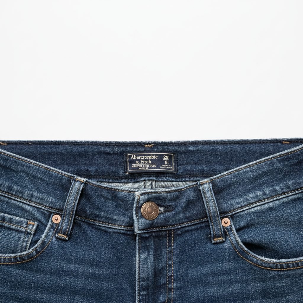 Abercrombie & Fitch Sz 28 High Rise Skinny Jeans Side Stripe Frayed Hem NWOT