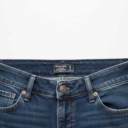 Abercrombie & Fitch Sz 28 High Rise Skinny Jeans Side Stripe Frayed Hem NWOT