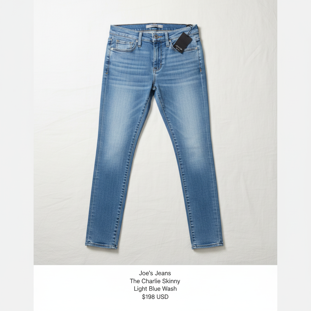 Joe's Jeans The Charlie Skinny High Rise Women's Size 27 Light Blue Wash NWT