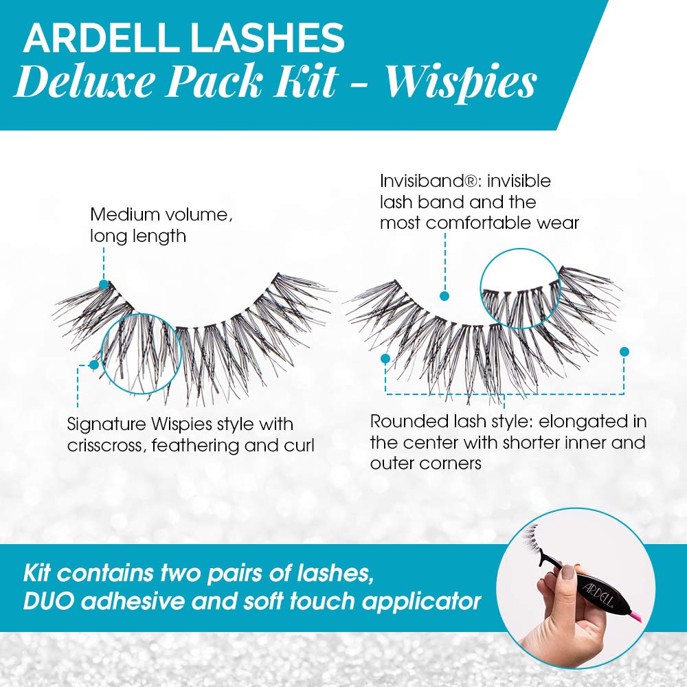 Ardell Deluxe Pack Wispies with Applicator, #68947, 0.07 Pound