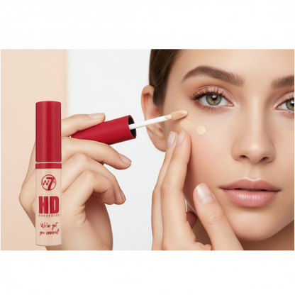 W7 HD High Definition Concealer Fair/Light Full Coverage Long Lasting 14ml