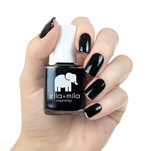 ella+mila Professional Quick Dry Long-Lasting & Chip-Resistant Nail Polish - Mommy Collection Lights Out - 0.45 fl oz