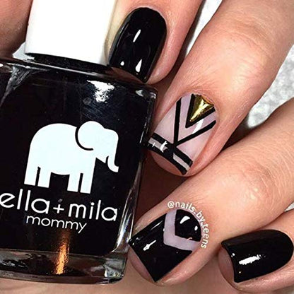 ella+mila Professional Quick Dry Long-Lasting & Chip-Resistant Nail Polish - Mommy Collection Lights Out - 0.45 fl oz