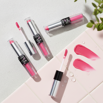 L.A. Colors Lip Duo CLG654 Pink Frenzy Lipstick & High Shine Gloss Brand New