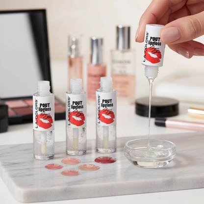 L.A. Colors Pout Lipgloss Super Shine 657 Clear High Gloss Moisturizing Makeup