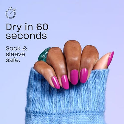 OPI RapiDry Awe of a Sudden | Opaque Dark Brown Shimmer Quick Dry Nail Polish | Vegan, Smudge Proof, Fast Drying
