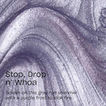 OPI RapiDry Stop, Drop n’ Whoa | Opaque Soft Gray Pearl Quick Dry Nail Polish | Vegan, Smudge Proof, Fast Drying