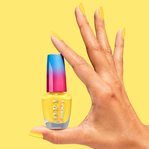 OPI RapiDry Proceed with (No) Caution | Opaque Bright Yellow Crème Quick Dry Nail Polish | Vegan, Smudge Proof, Fast Drying