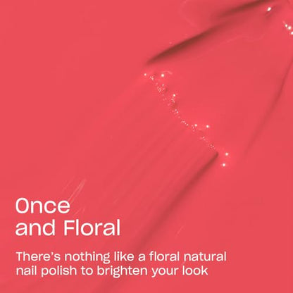 OPI Nature Strong Once and Floral | Opaque Bright Orange Crème Natural Origin Nail Polish | Plant Based, Vegan, Cruelty Free