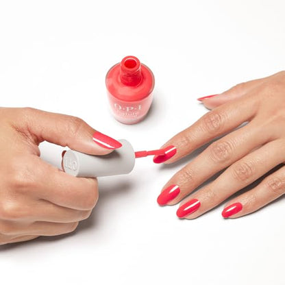 OPI Nature Strong Once and Floral | Opaque Bright Orange Crème Natural Origin Nail Polish | Plant Based, Vegan, Cruelty Free