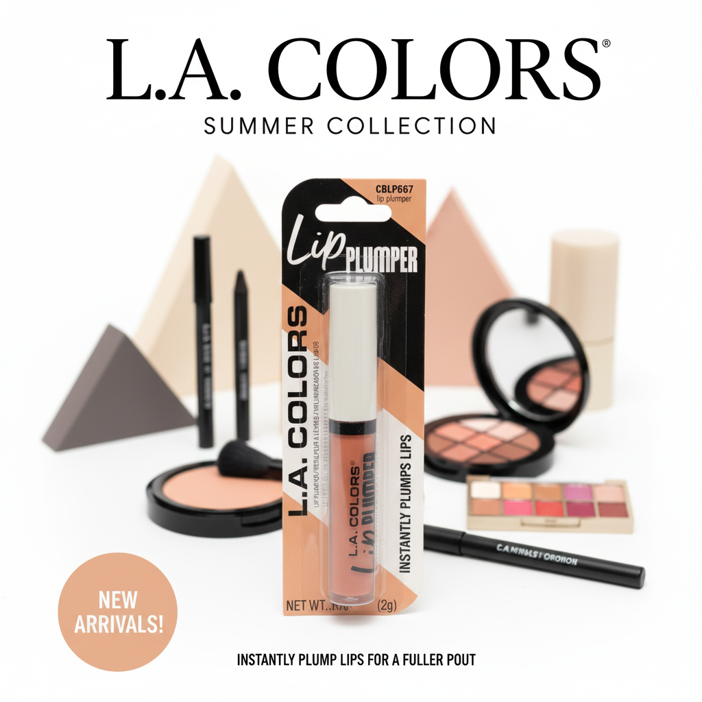L.A. Colors Lip Plumper CBLP667 Nude Gloss Instant Fuller Looking Lips 0.07 oz